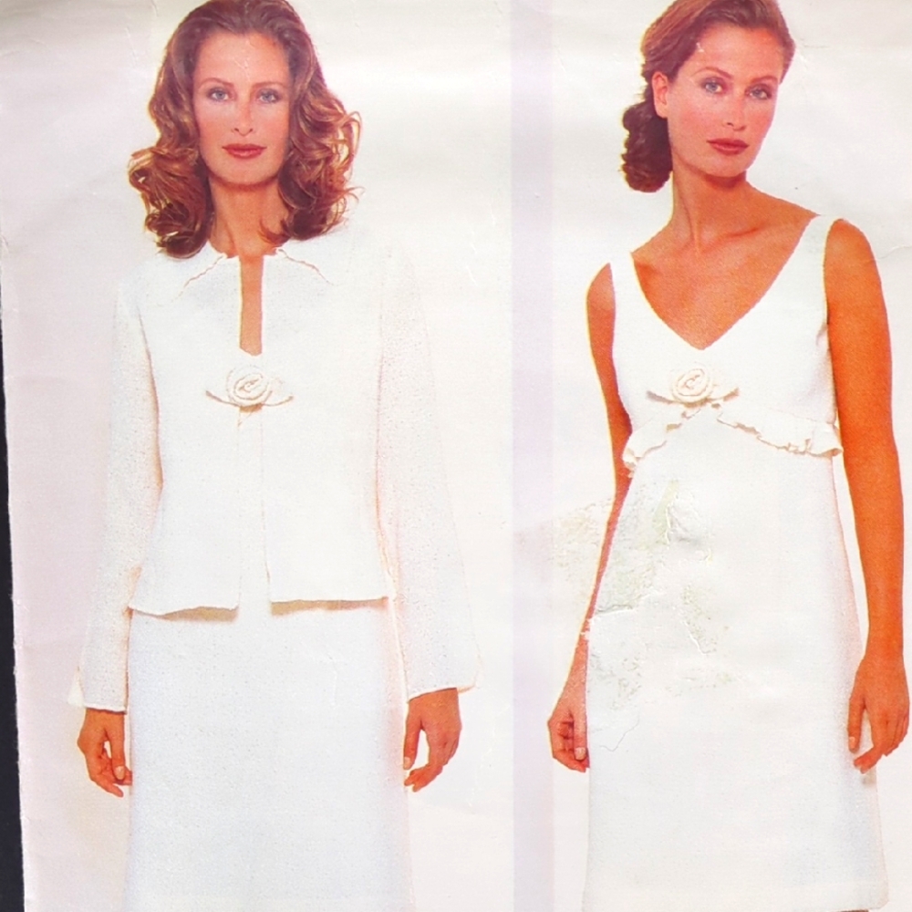 Vogue 2388 Anna Sui Sewing Pattern Misses Jacket and Dress Size 6 8 10